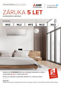 Záruka 5 let na jednotky M-série
