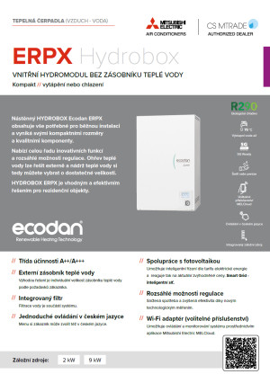 Produktový list Hydrobox ERPX