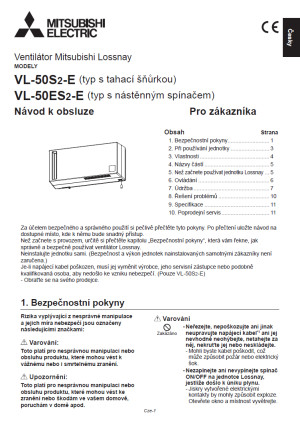Uživatelský návod VL-50