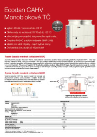 Vysokoteplotní tepelné čerpadlo CAHV